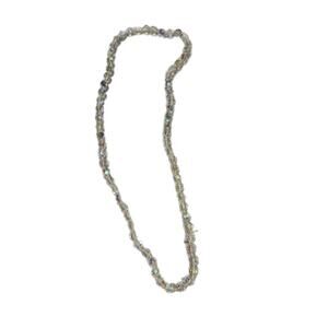 Vintage Clear Beaded Necklace 15” Faceted Iridescent Glass Beads